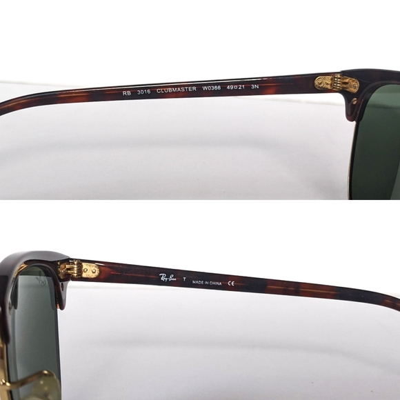 Ray-Ban Tortoise Clubmaster Classic Sunglasses - Picture 7 of 10